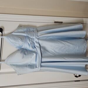 Light Blue Sleeveless Dress- WORN ONE TIME- NEEDS DRY CLEANING